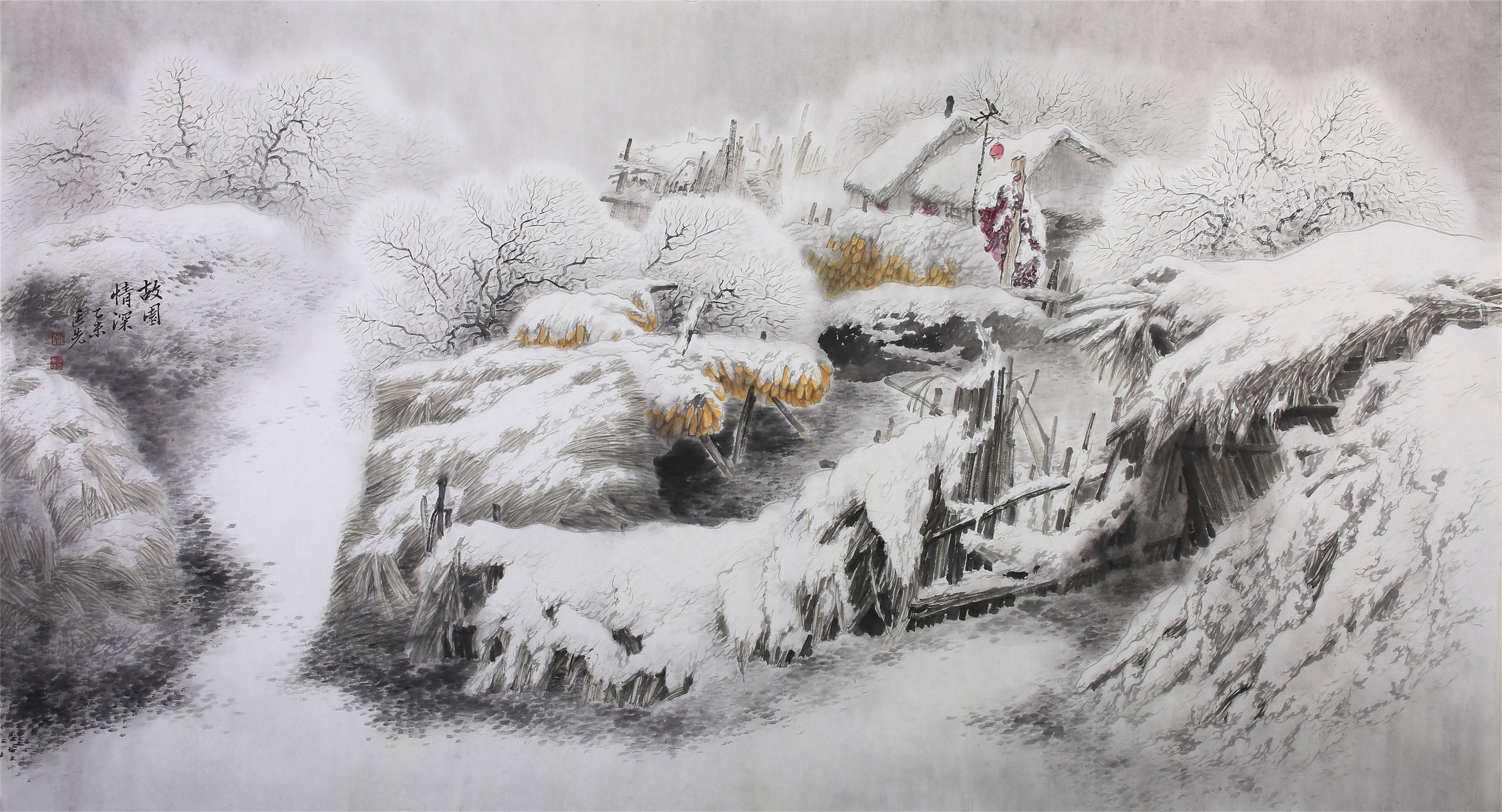 李廷先作品2015年《故园情深》97cmx178cm.JPG