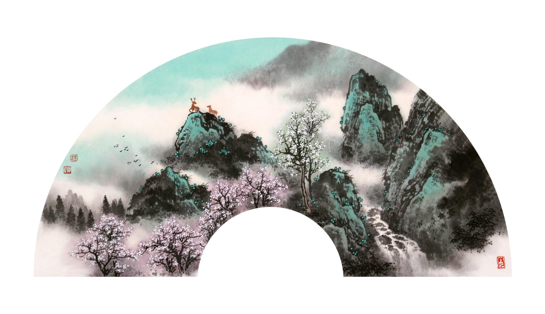 晴云清溪图